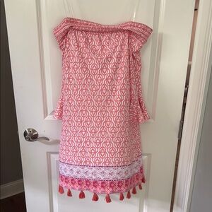 Cabana Life Pink Off-Shoulder Sundress